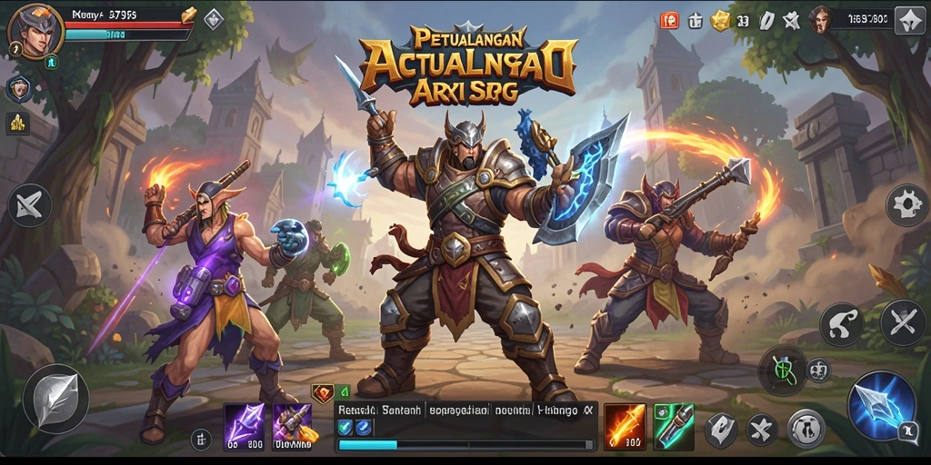 Screenshot menampilkan pertarungan seru dengan grafis menakjubkan.