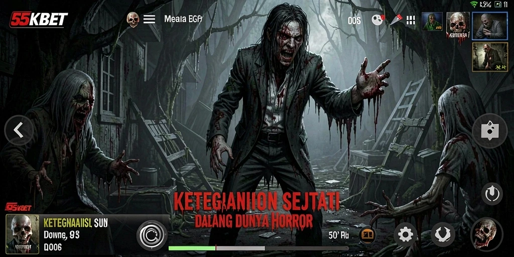 Screenshot menampilkan suasana mencekam dalam gameplay 55KBET.