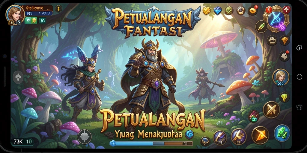 Gambaran permainan RPG yang mendebarkan dan penuh aksi.