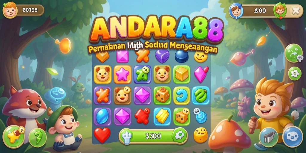 Tampilan gameplay menarik dari ANDARA88 saat mencocokkan berlian.