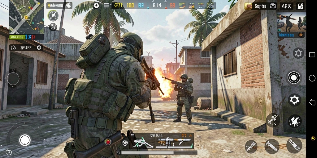 Tampilan gameplay seru dan intens di API77 dengan aksi tembak-menembak.
