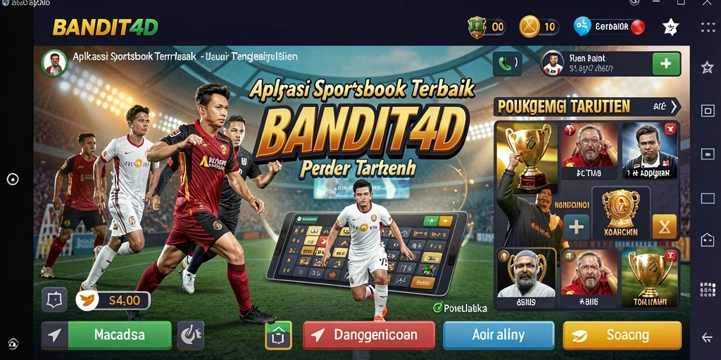 Tangkapan layar <strong>BANDIT4D</strong> menampilkan antarmuka taruhan olahraga yang menarik.