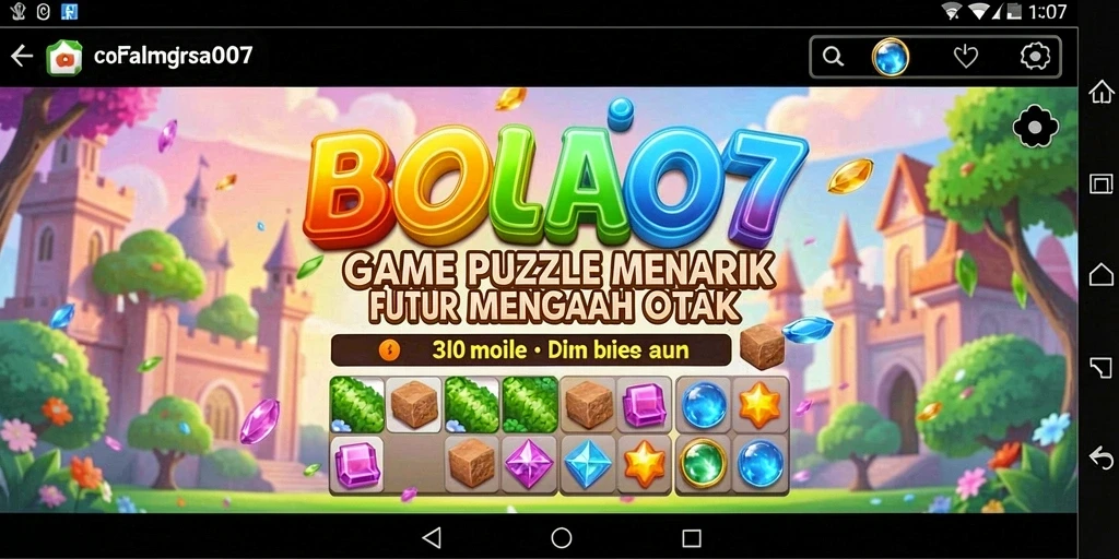 Tampilan gameplay BOLA07 yang penuh warna dan menyenangkan.
