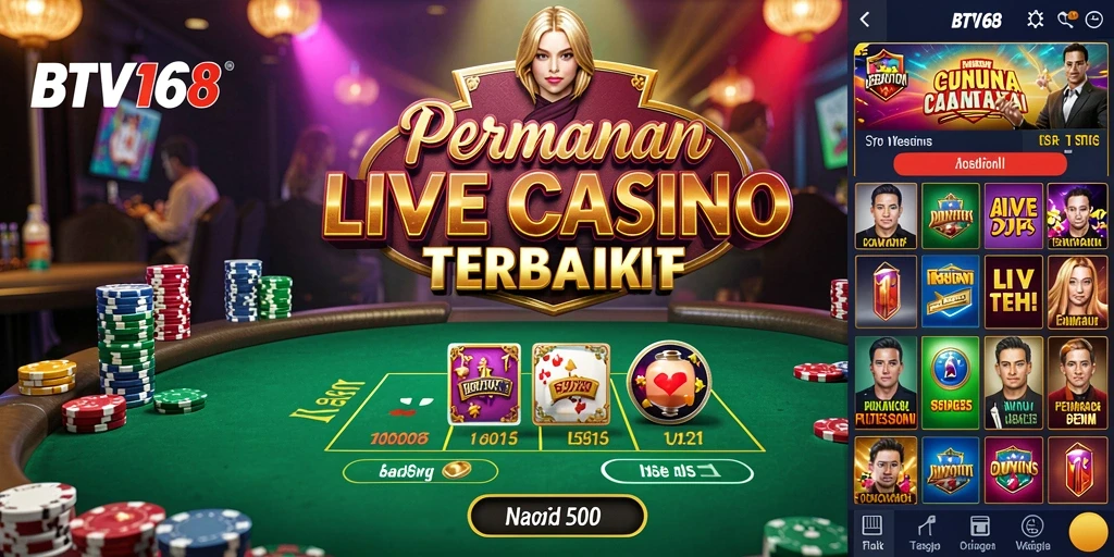 Tampilan gameplay BTV168 yang menarik dan interaktif di Live Casino.