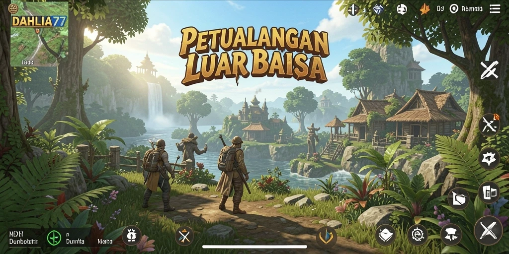 Screenshot DAHLIA77 menampilkan petualangan seru dalam dunia terbuka yang luas.