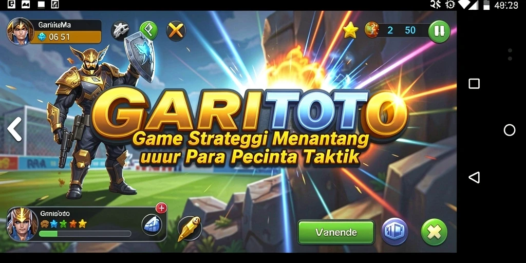 Screenshot GARITOTO menampilkan momen aksi strategi yang intens.