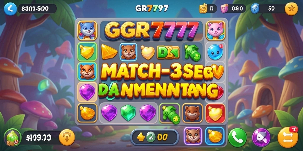 Tampilan gameplay yang seru dan penuh warna di GGR7777
