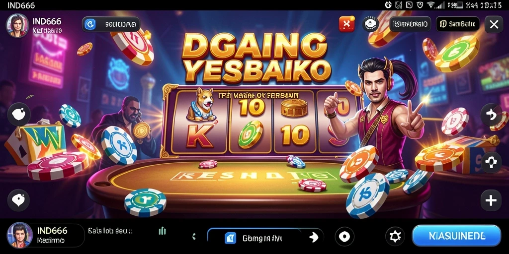 Gameplay utama IND666 yang menampilkan berbagai permainan Kasino yang menarik.