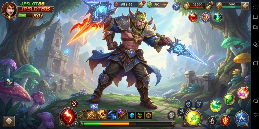 Tampilan gameplay JPSLOT88 menampilkan pertarungan seru dan karakter yang beragam.