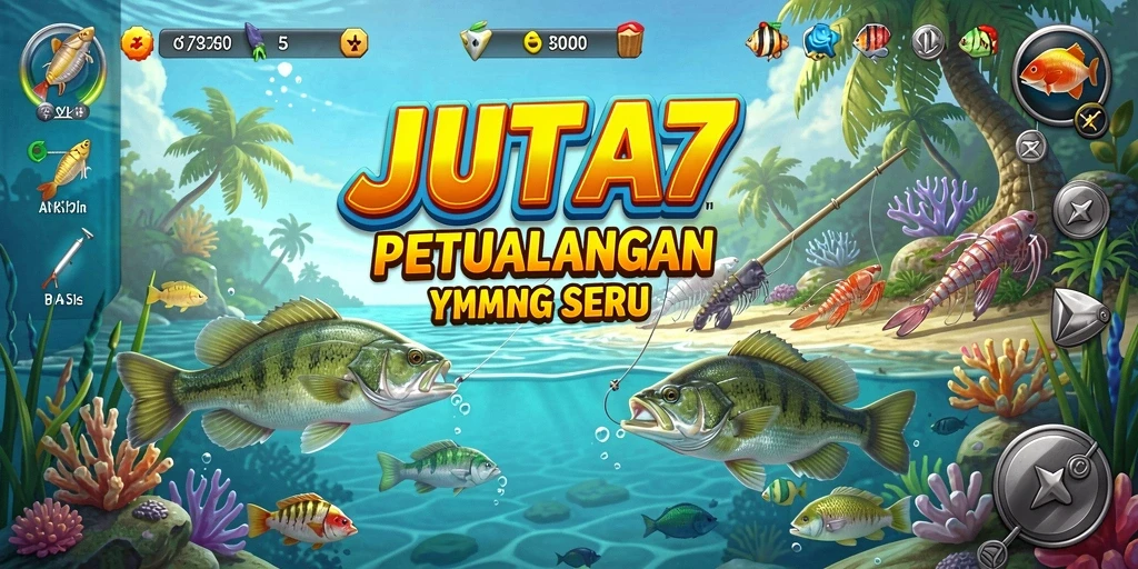 Tangkapan layar utama JUTA7 menampilkan gameplay memancing yang imersif dan grafis memukau.