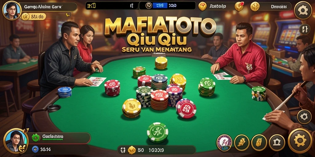 Screenshot utama MAFIATOTO menampilkan gameplay QiuQiu yang seru.
