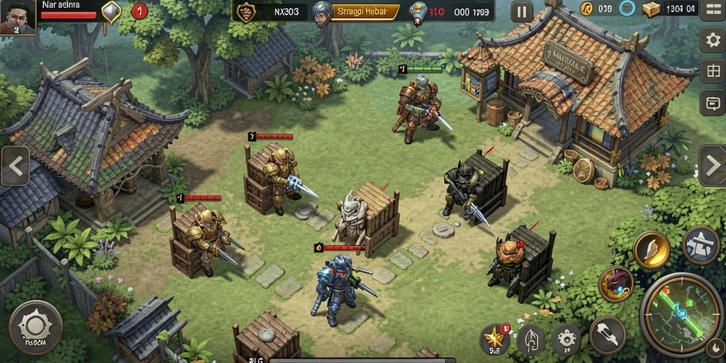 Tangkapan layar utama dari gameplay strategis NX303.