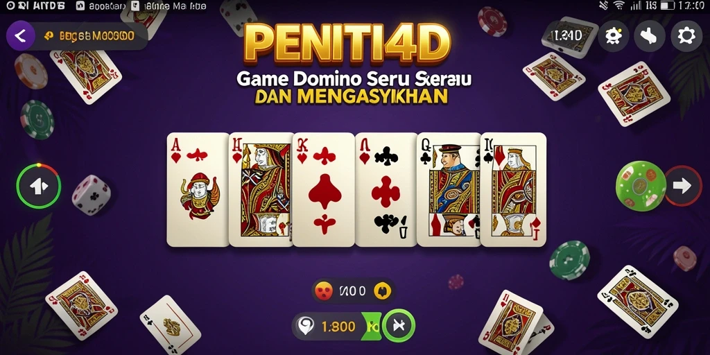 Tampilan gameplay menarik dari PENITI4D dengan aksi domino yang seru.