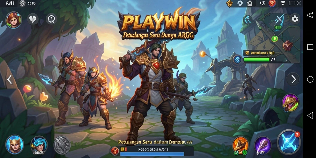 Tampilan mendebarkan dari gameplay ARPG di PLAYWIN.