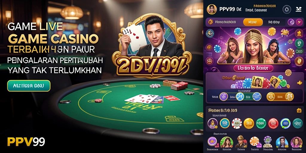 Tangkapan layar gameplay PPV99 yang menampilkan dealer dan suasana permainan.