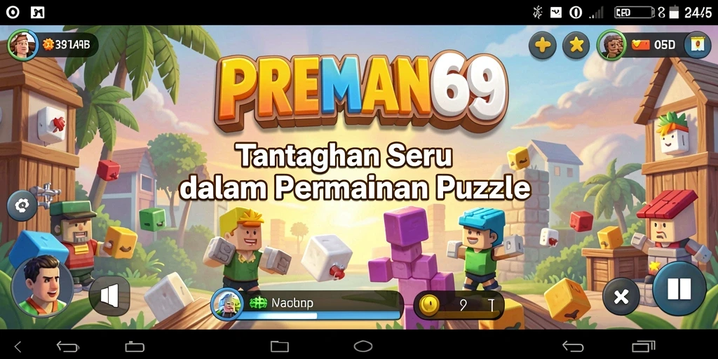 Tampilan menarik gameplay Puzzle PREMAN69 yang menantang.