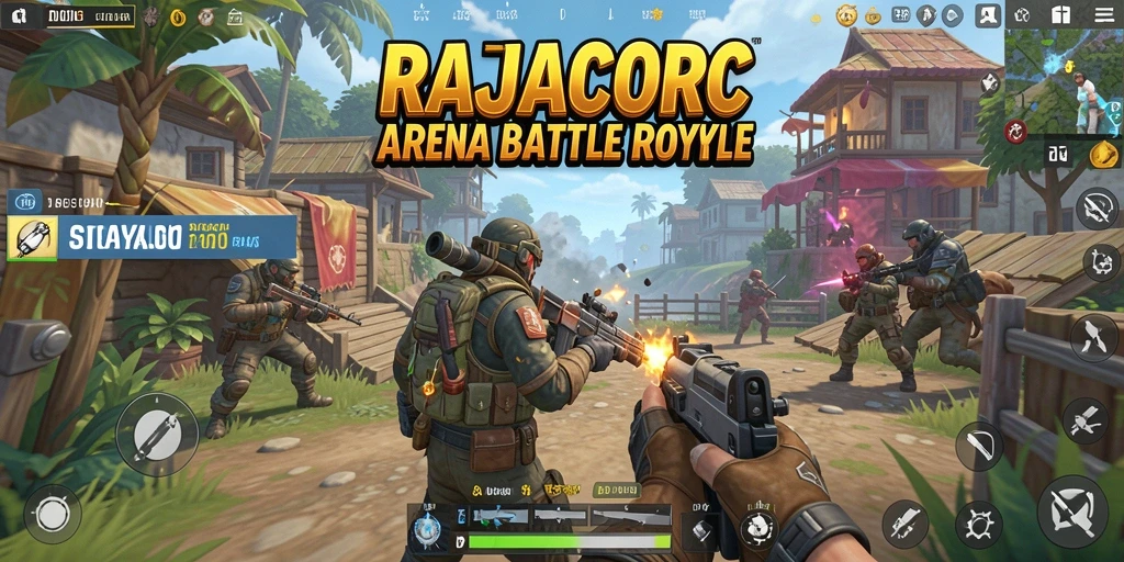 Screenshot epic dari gameplay seru dan strategi di RAJACORC.