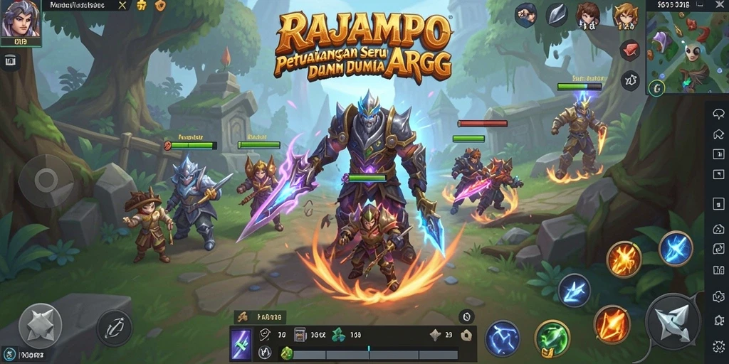 Tampilan menarik dari gameplay ARPG RAJAMPO yang seru.