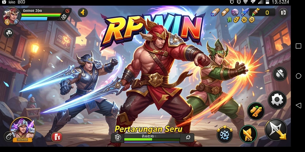 Tampilan gameplay seru dari RPWIN dengan karakter yang beraksi.