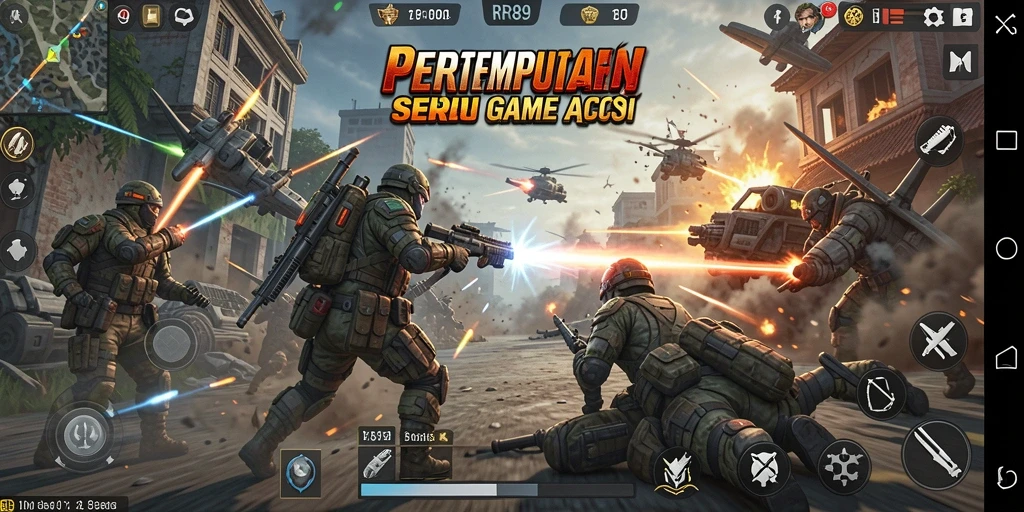 Tampilan gameplay seru dari RR89 yang penuh aksi.