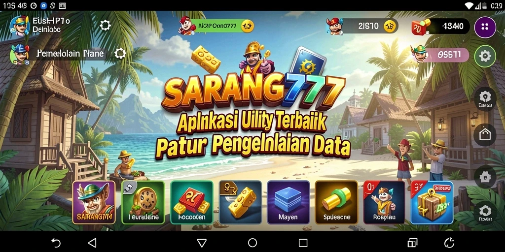 Tampilan antarmuka User-friendly aplikasi Utility SARANG777.