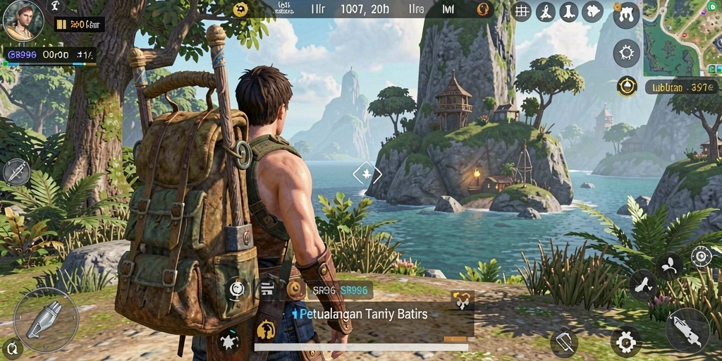 Tampilan utama gameplay Open World SR996 dengan eksplorasi yang mendalam.