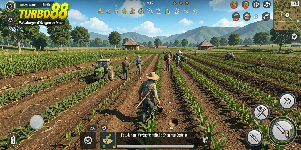 Gameplay seru dan interaktif dalam TURBO88 dengan aktivitas pertanian.