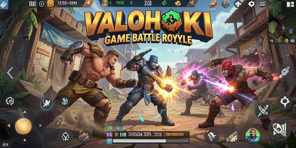 Tangkapan layar <strong>VALOHOKI</strong> menampilkan pertempuran intens dalam game Battle Royale.