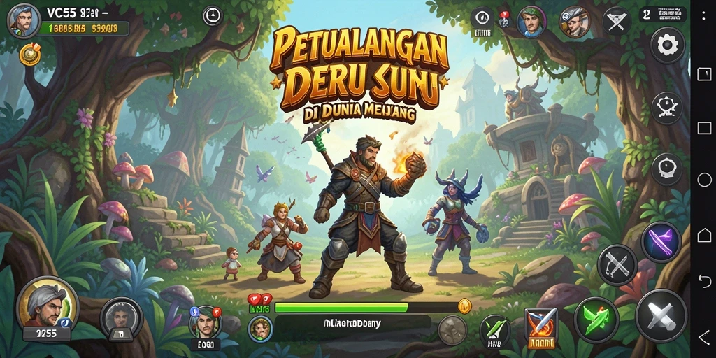 Screenshot menunjukkan aksi seru dalam dunia petualangan VC55.