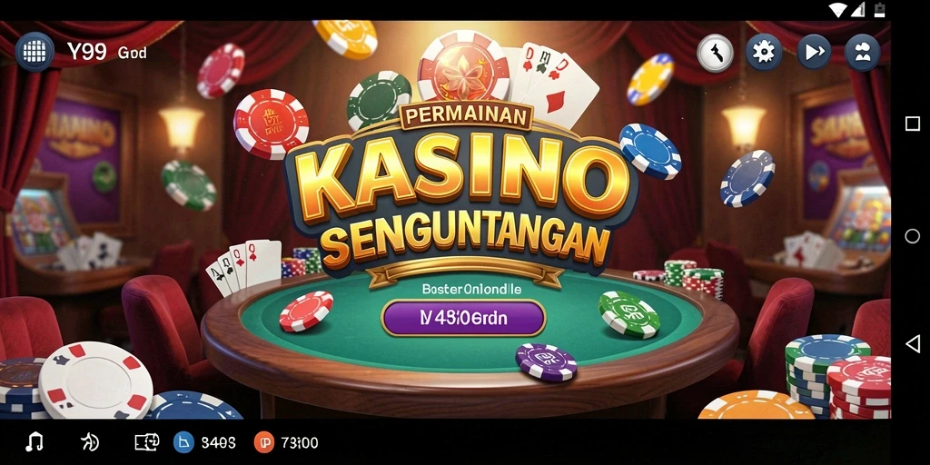 Screenshot utama Y89 menunjukkan keseruan bermain Kasino secara virtual.