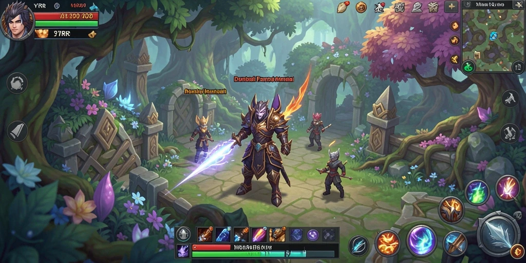 Tampilan grafis menakjubkan dalam gameplay YYRR MMORPG.